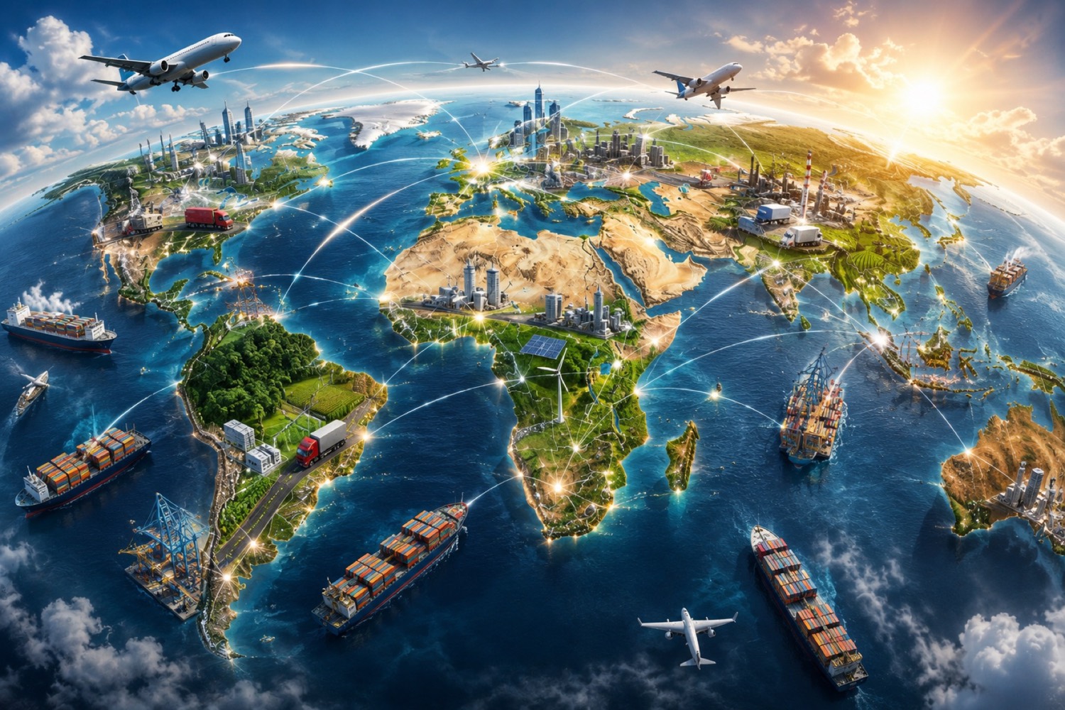 Réseau logistique international de MJV & Compagnie